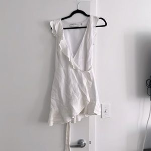 Fame and partners wrap dress white perfect for bridal events